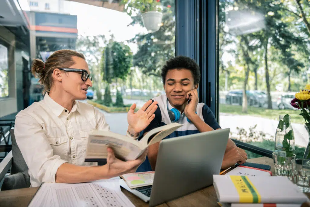 International student receiving personalized tutoring support in Dubai home environment