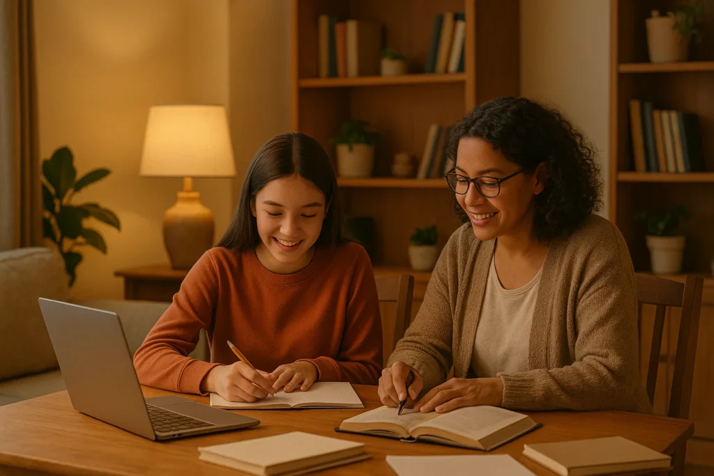 Illustrating the convenience and comfort of an IGCSE English home tutor in Dubai, where personalized tuition takes place in a safe and familiar environment.
